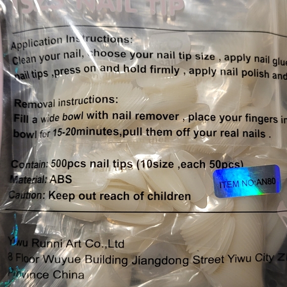 1100 fake nails with press-on glue and fake nail clippers - Picture 2 of 12